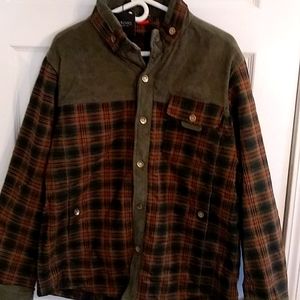 Serremo Men's Jacket Plaid Corduroy Large